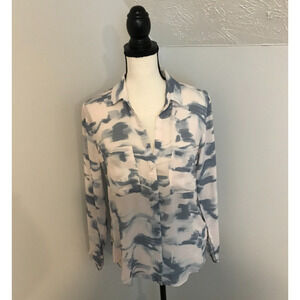 Anthropologie Cloth & Stone Watercolor Classic Buttondown